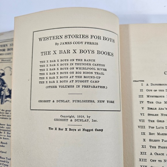 The X Bar X Boys Nugget Camp James Cody Ferris 1928 Grosset & Dunlap Hardcover - Picture 5 of 16